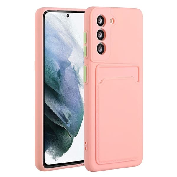 Cover med Kortholder til Samsung Galaxy S23 Plus - Lyserød Pink