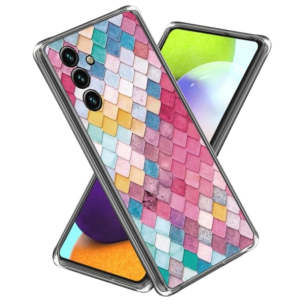 Deco Samsung Galaxy A54 Suojakotelo - Rainbow Rhombus Multicolor