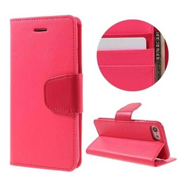 Samsung Galaxy On7 Flip Cover M. Kortholder (Pink) Pink