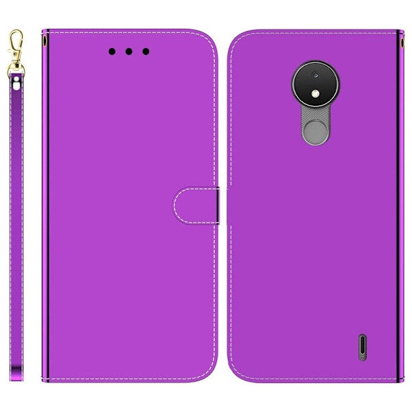 Mirror Nokia C21 Flippetui - Lilla Purple