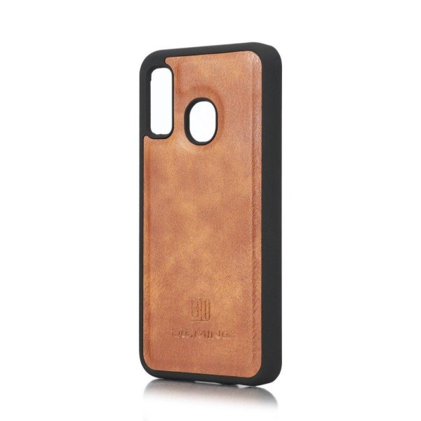 DG.MING Samsung Galaxy A40 2-in-1 Wallet kotelot - Ruskea Brown