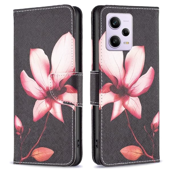 Wonderland Xiaomi Poco X5 Pro Flip Etui - Lyserød Blomst Pink