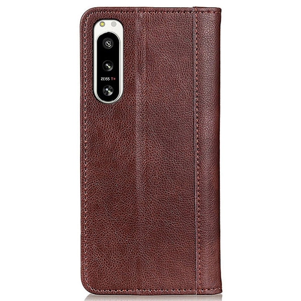 Aito nahkakotelo magneettisuljuksella Sony Xperia 5 IV - Ruskea Brown