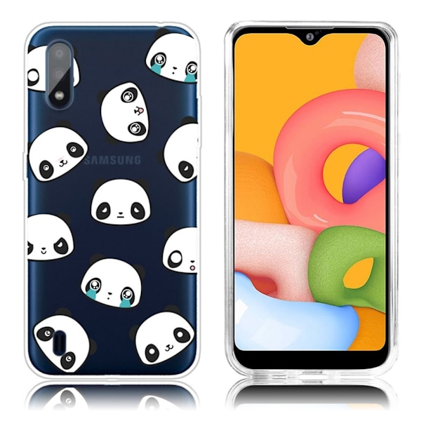 Deco Samsung Galaxy A01 kuoret - Ihanat Pandat White