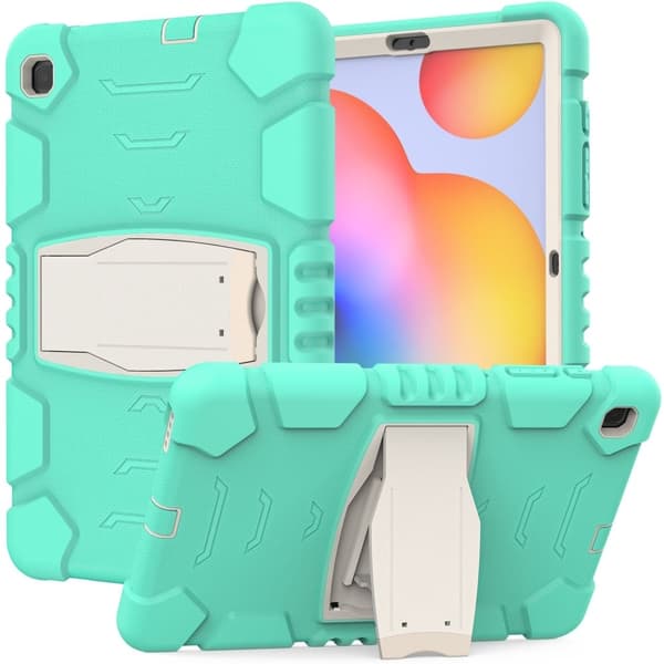 Samsung Galaxy Tab S6 Lite silikonfodral med kickstand - Mintgrön Grön