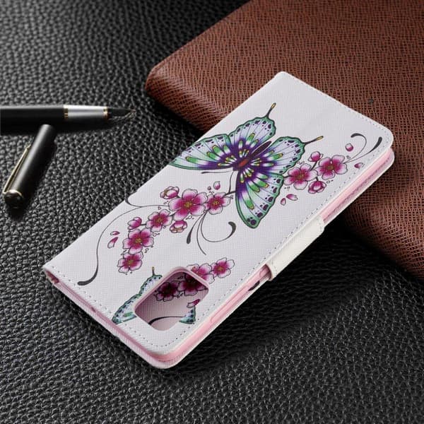 Wonderland Samsung Galaxy A51 etui – Sommerfugl og Blomster Multicolor