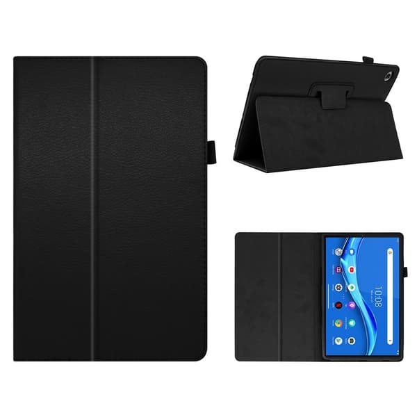 Lenovo Tab M10 HD Gen 2 litchi-tekstur læderetui - Sort Black