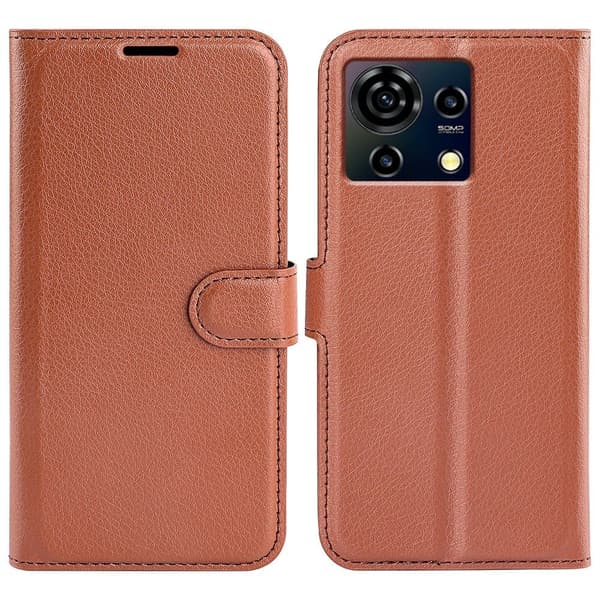 Classic ZTE Blade V50 Vita flip etui - Brun Brown
