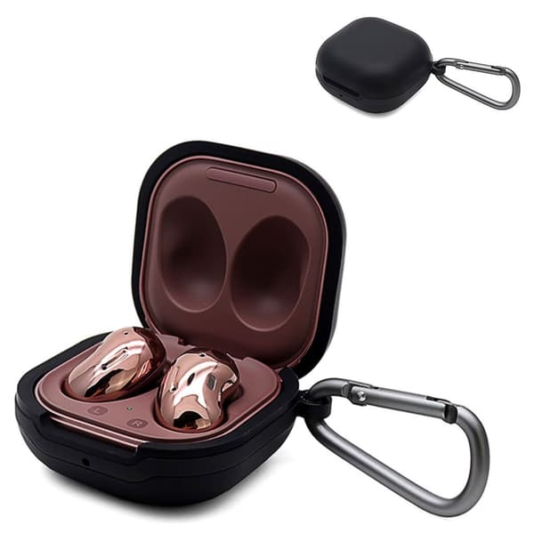 Samsung Buds Live silikonikotelo soljella - Musta Black