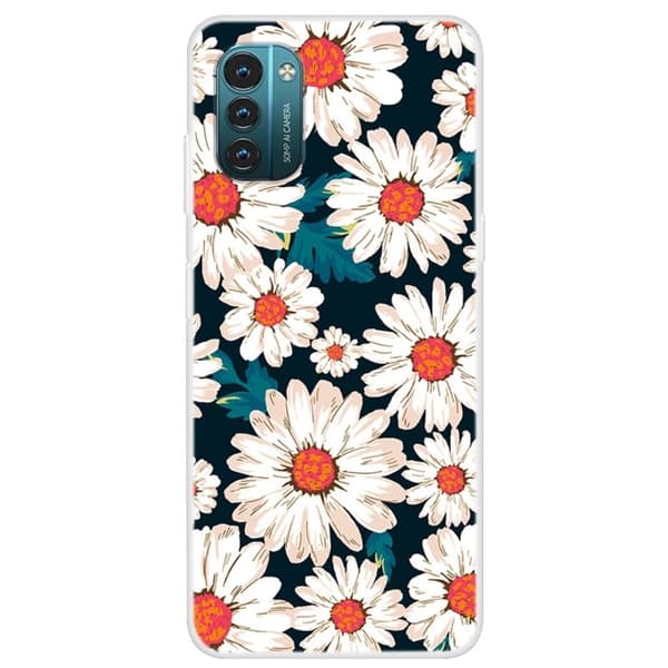 Deco Nokia G11 / Nokia G21 deksel - Små Tusenfryd White