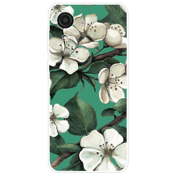 Deco Samsung Galaxy A03 Core Etui - Hvite Blomster White