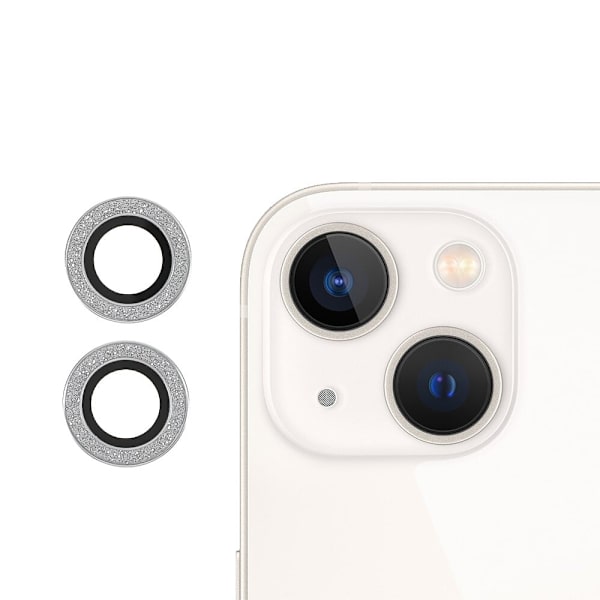Glitter iPhone 13 Mini skal - Silver Silvergrå