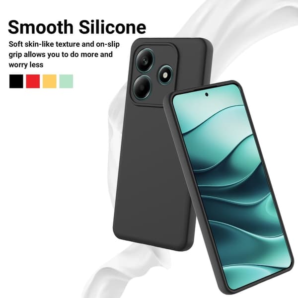 Matta nestesilikoninen kuori Xiaomi Redmi Note 14 5G - Musta Black