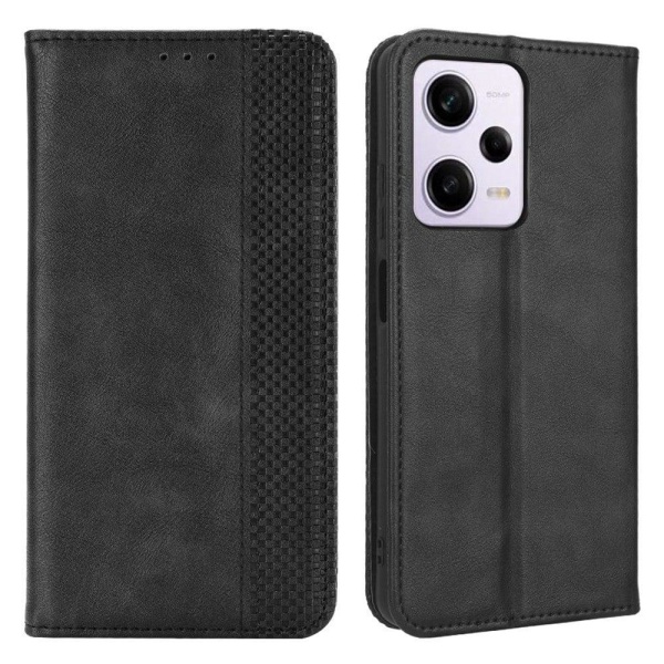 Bofink Vintage läder Xiaomi Redmi Note 12 Pro fodral - Svart Svart
