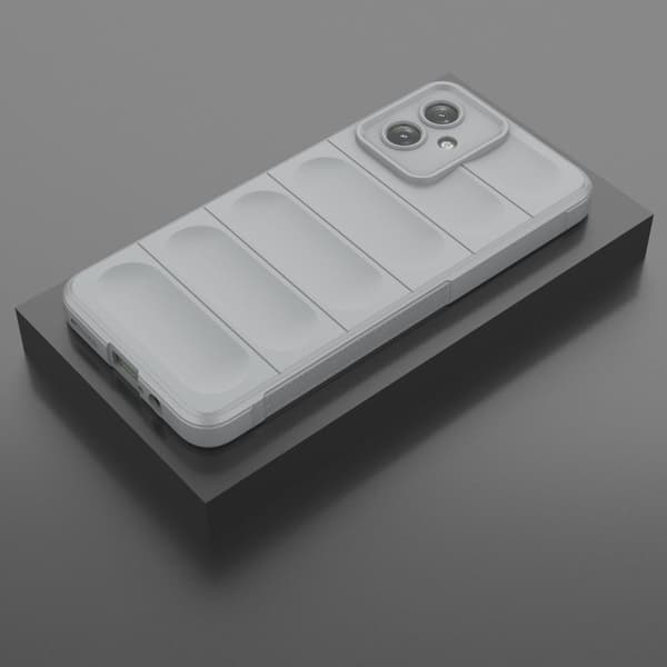 Blødt grebsformet cover til Motorola Moto G54 - Sølv/Grå Silver grey