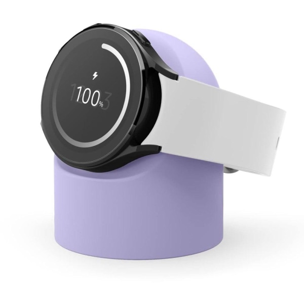Silikonilaturi ja jalusta älykellolle - Violetti Purple
