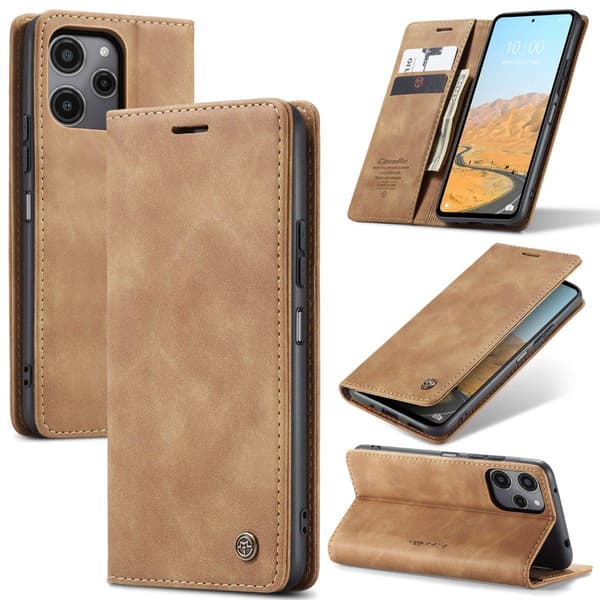CaseMe Xiaomi Redmi Note 12R / Xiaomi Poco M6 Pro smooth etui - Brun Brown