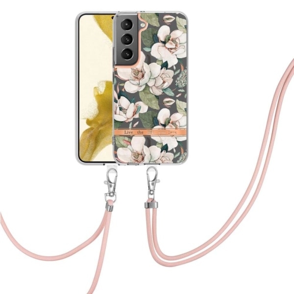 Slim og Holdbart Blødtcover med Snor til Samsung Galaxy S23 Plus - Hc001 Green Gardenia Green
