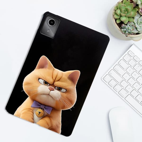 Lenovo Tab M11 Case Pattern Printing Slim Flexible Tablet Protective Cover - Garfield Cat Brown