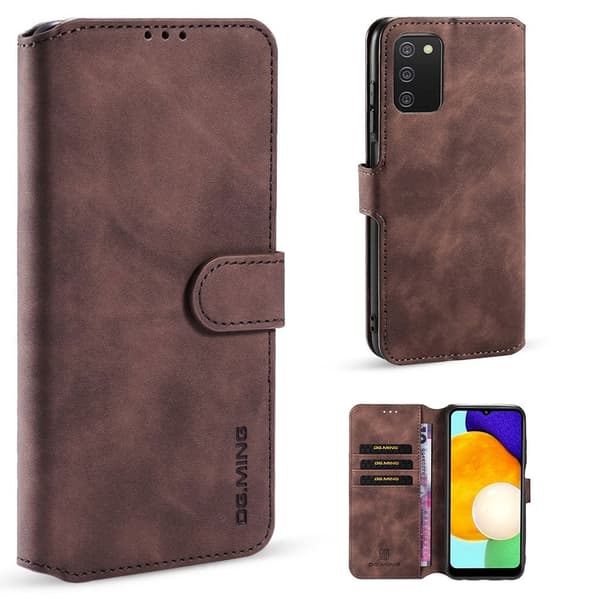 DG.MING Samsung Galaxy A03s retro etui - Brun Brown