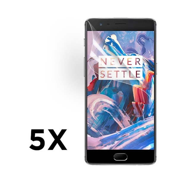 Klar LCD Skärmskydd till OnePlus 3 - 5-pack Transparent