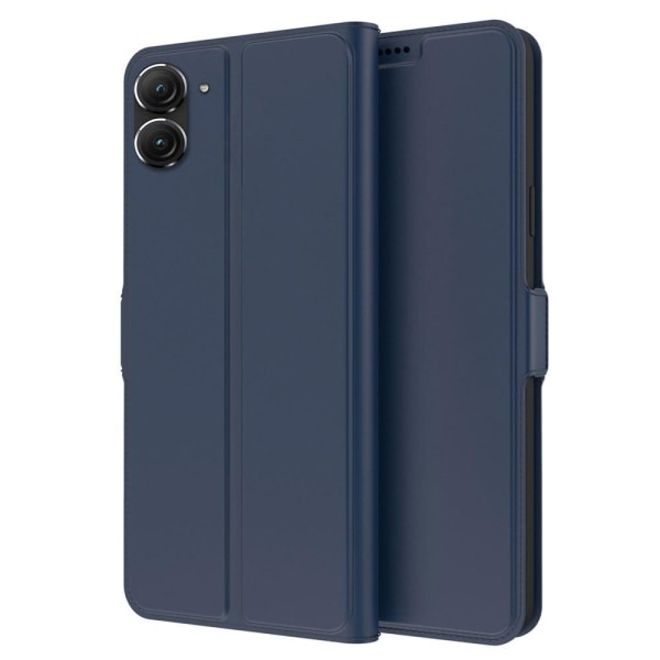 Sileä ja ohut premium-PU-nahkakotelo Asus Zenfone 9 - Sininen Blue