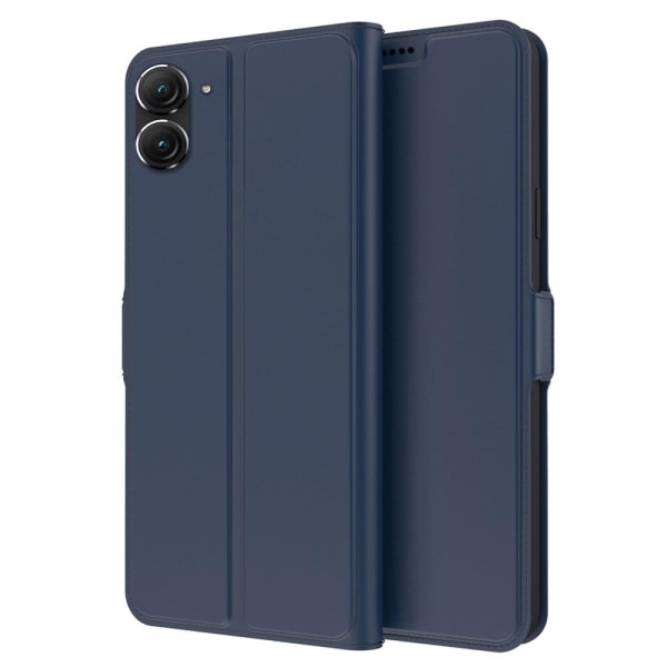 Smooth and thin premium PU leather case for ASUS Zenfone 9 - Blu Blue