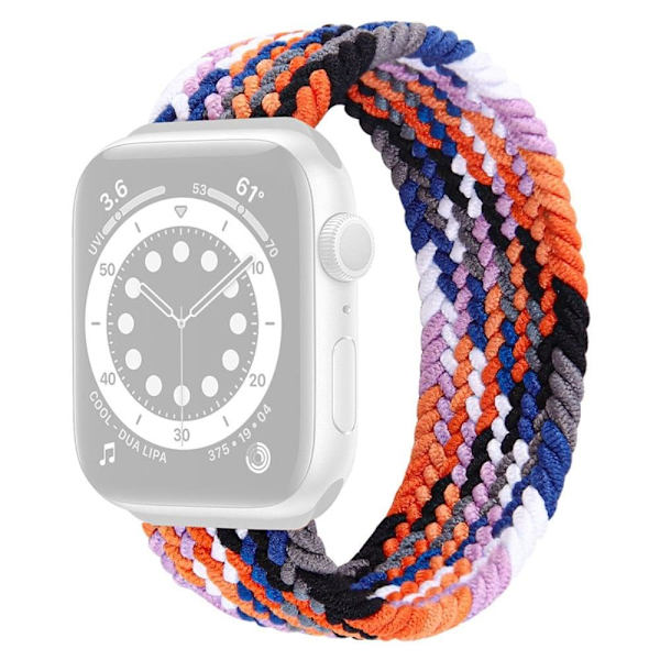 Apple Watch Series 8 (41 mm) klockarmband i elastisk nylon - Färg Orange Storlek: L multifärg