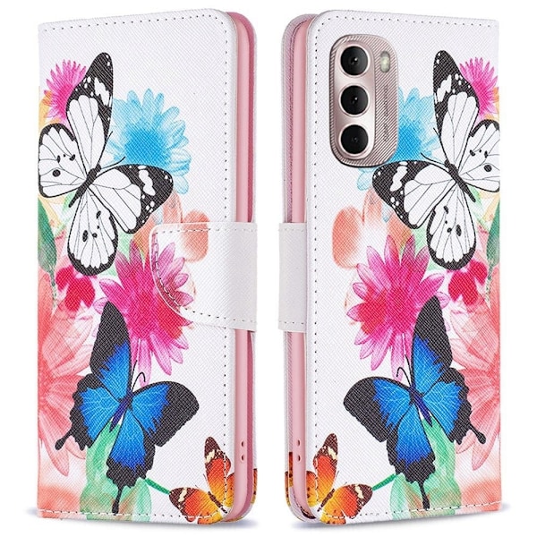 Wonderland Motorola Moto G Stylus 5G (2022) flip kuoret - Kaksi Perhosta Multicolor