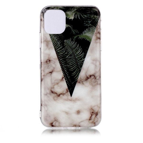 Marmormotiv iPhone 11 Pro skal - Marmor Med Bladmönster multifärg