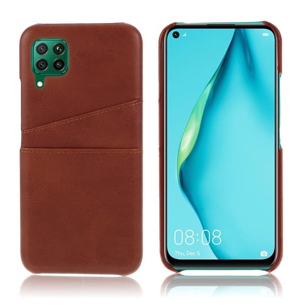 Dual Card Cover - Huawei P40 Lite / Nova 6 SE - Kaffe Brown