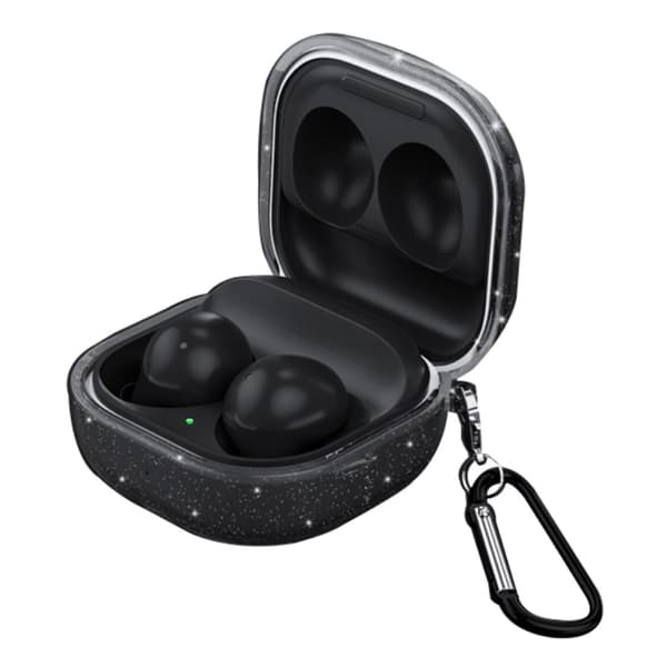 Samsung Galaxy Buds2 Pro / Buds2 / Pro glitrende stil cover - Gennemsigtig Sort Black