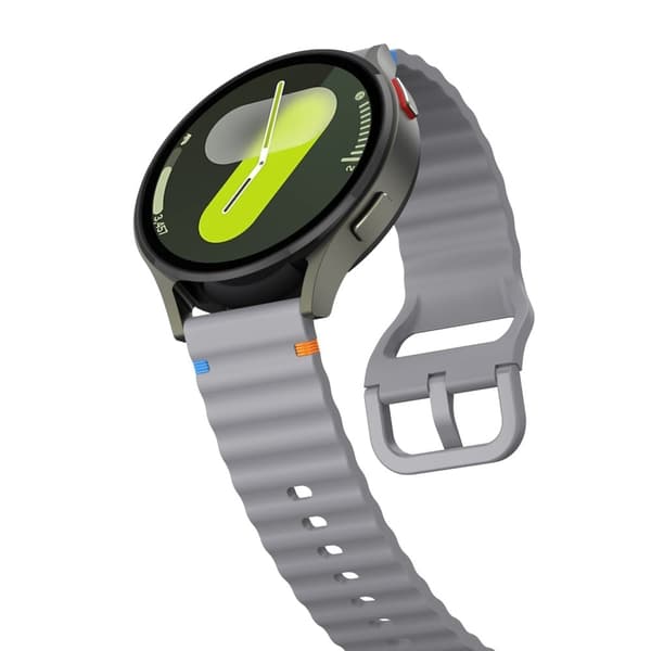 20 mm silikonerem Garminactive 5 / Garmin vivoactive 5 / Venu Sq Wave Design-urrem - Grå Silver grey