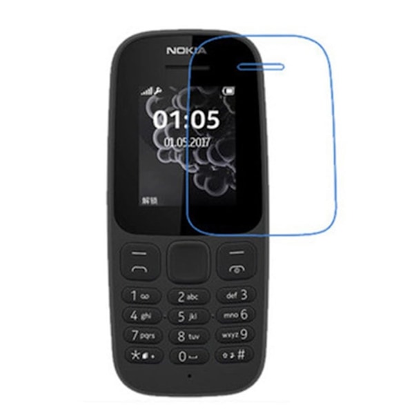 Nokia 105 Kirkas HD LCD silikooninen pehmeä näyttö suojakalvo - Transparentti Transparent