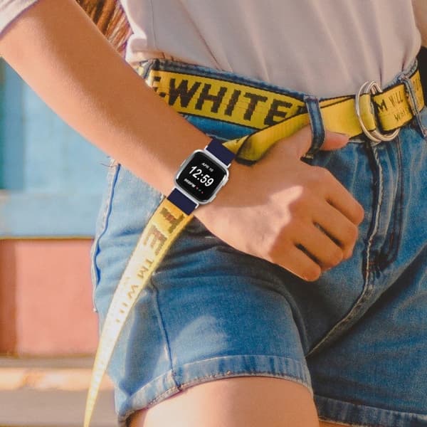 Apple Watch 44mm elastisk urrem - Midnatsblå Blue