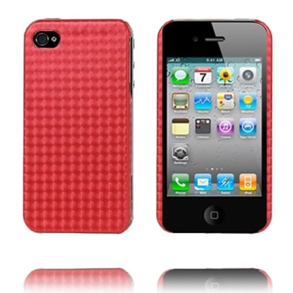 Chess Colors (Sort) iPhone 4/4S-cover Red