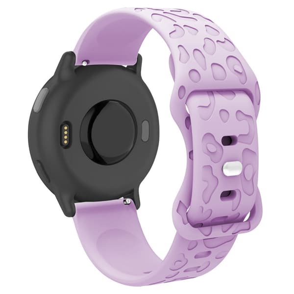 Garmin Venu 2 Plus / vivoactive 5 20 mm silikoneurrem Leopard Texture Justerbar rem - Lavendel Lilla Purple