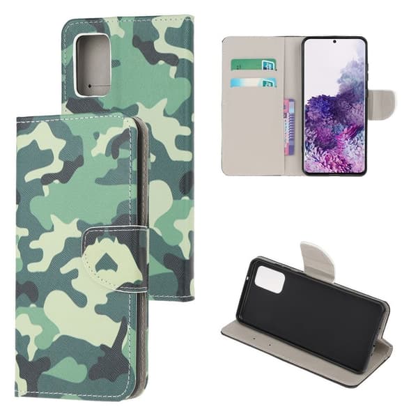 Wonderland Samsung Galaxy S20 Plus flip-etui - Kamuflasjemønster Multicolor