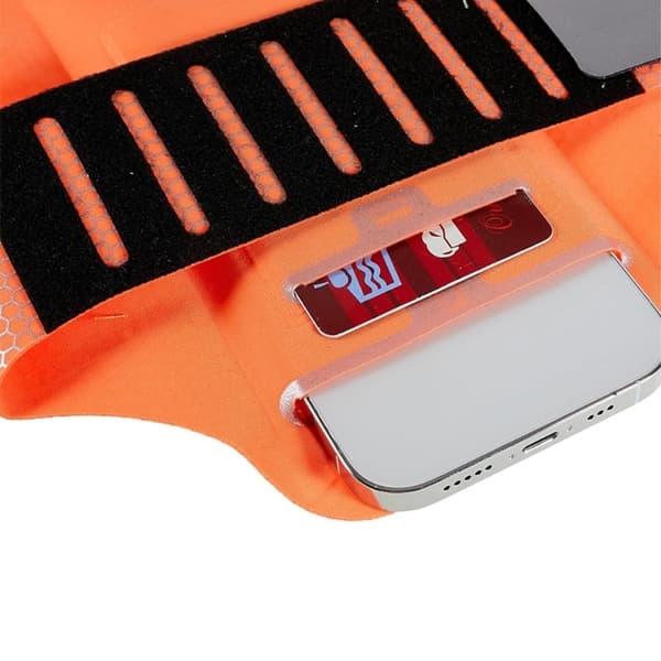 Universalarmbånd med bikagemønster til 6-tommers telefon - Orange Orange