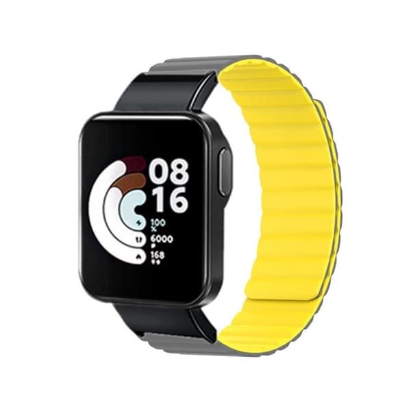 Xiaomi Mi Watch Lite / Redmi Watch silikone urrem - Grå / Gul Silver grey