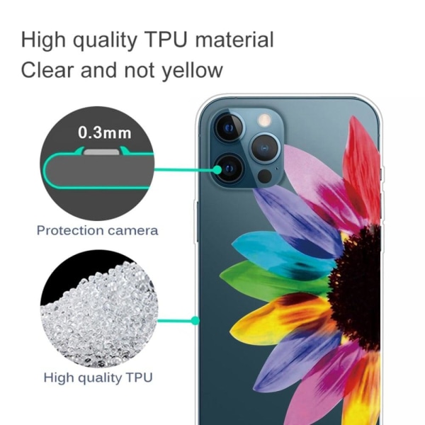 Deco iPhone 14 Pro Max skal - Färgglad Blomma multifärg