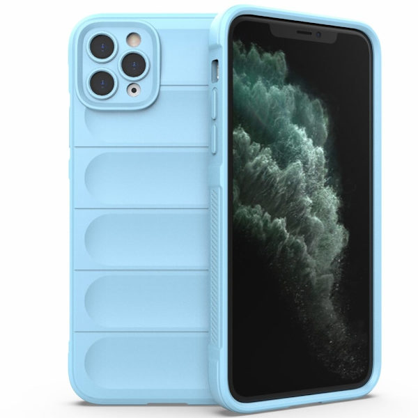 Blødt grebsformet iPhone 11 Pro cover - Babyblå Blue
