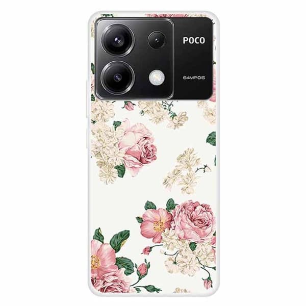 Imagine Xiaomi Redmi Note 13 Pro 5G  / Xiaomi Poco X6 deksel - Blomster Pink