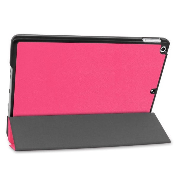 iPad 10.2 (2021) / (2020) / (2019) Tri-fold Stand Cover Vegansk læder Beskyttende Smart Tablet Case med Auto Sleep / Wake - Rose Pink