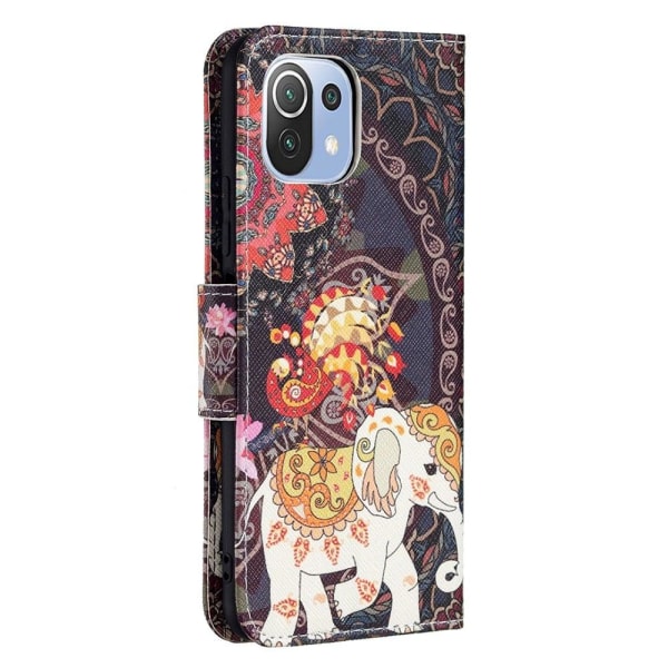 Wonderland Xiaomi 11 Lite 5g Ne / Mi 11 Lite 5g / 11 Lite Läppäkotelo - Flower And Elephant Multicolor