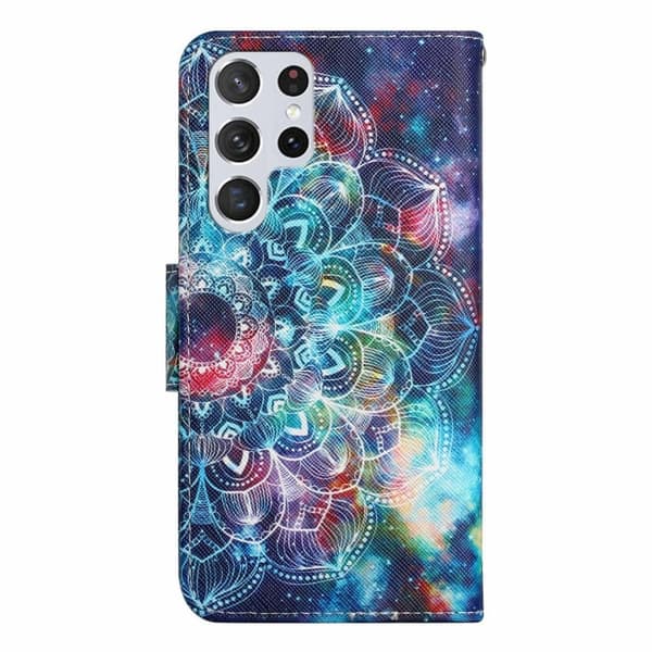 Wonderland Samsung Galaxy S23 Ultra Flippetui - Starry Sky / Mandala Multicolor