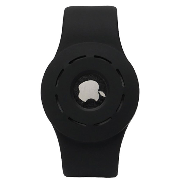 AirTags udhuler silikone-håndledsrem - Sort Black