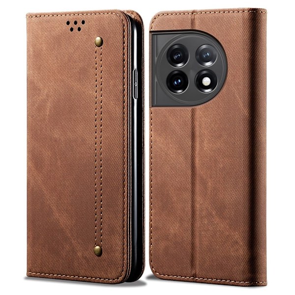 Jeans OnePlus 11 Flip Etui - Kaffe Brown