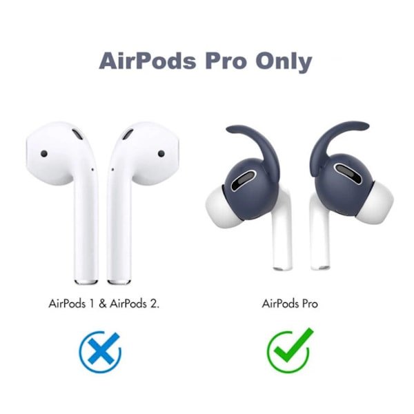 1 par AirPods Pro 2 silikonskydd - Svart Svart