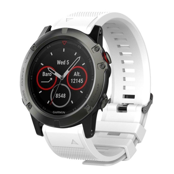 Garmin Fenix 5S silikoninen kellonauha - Valkoinen White